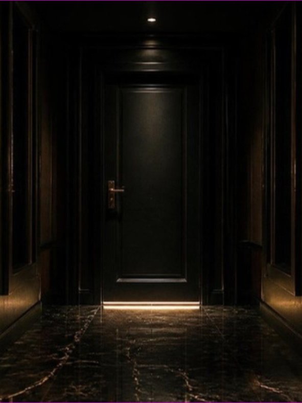 A door left ajar late at night